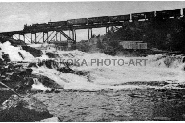 #6 Train crossing river at Bracebridge