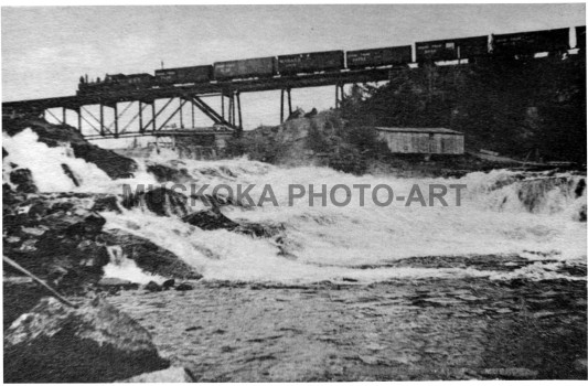 #6 Train crossing river at Bracebridge